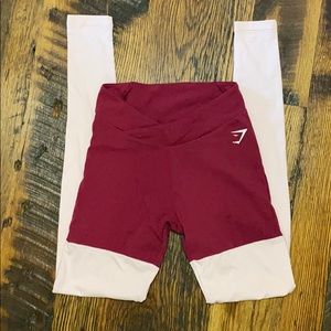 Gymshark two tone booty contour v-cut leggings